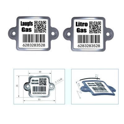 এলপিজি গ্যাস সিলিন্ডার ট্র্যাকিং টেকসই QR বার কোড ট্যাগ স্ক্র্যাচ প্রতিরোধের PDA দ্রুত স্ক্যান